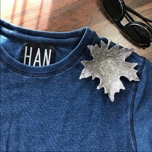 NWT Han Kjobenhavn Indigo-dyed Short sleeve Sweat